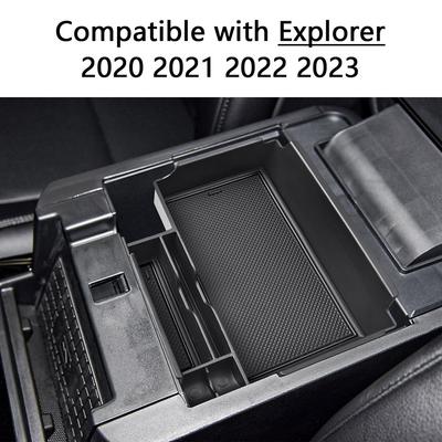 Center Console Organizer Tray Fit Ford Explorer Accessories 2020-2025 Interior Secondary Armrest Storage Glove Box Divider