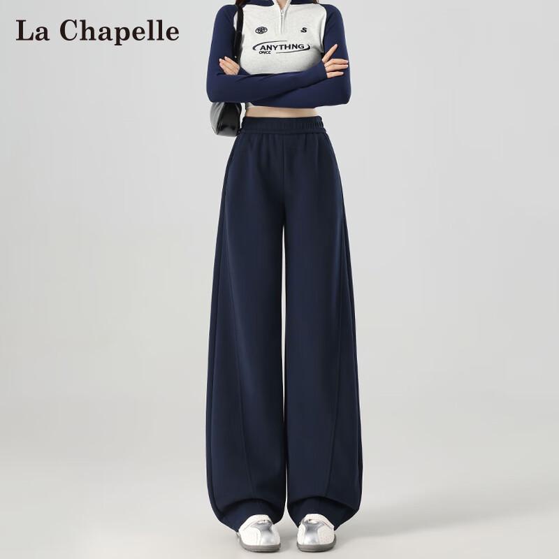 

La Chapelle Women s High-Waisted Draped Wide-Leg Sweatpants XL