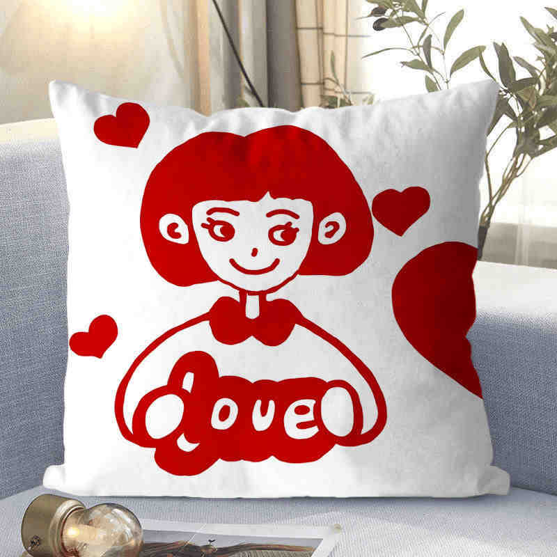 Wedding Pillows, Wedding Room Atmosphere Decoration Pillows, Living Room Sofa Cushions, Happy Wedding Gifts, Wedding Supplies Props