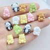 20Pcs New Cute Resin Cartoon Rabbit, Panda, Dog, Dinosaur Flat Back Scrapbooking DIY Jewelry Craft Decoration Accessories