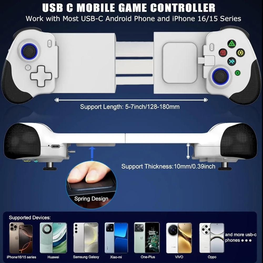 Mobile Phone Game Pad Cloud Gaming Controller Remote Play Android IOS Type C Wired Game Stick  Stretch Phone Game Controller
