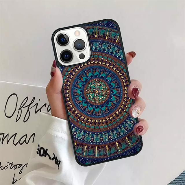 Mandala Sun Flower Retro Floral Phone Case Cover For iPhone 17 Air 15 16 14 13 12 Pro Max 11 Pro Max Plus Coque