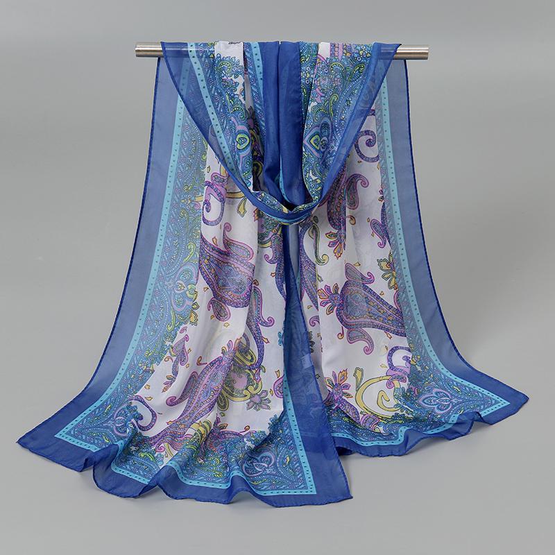 Fashion Women Printed Beach Scarf Bohemia Flower Summer Hijab Shawls And Wraps Female Foulard Sunscreen Sun Protection Shawls