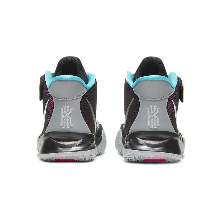 Nike Kyrie 7 PreSchool 'Pixel Camo' (Unisex) Black / Light Smoke Grey / Blue Fury / Metallic Silver Kids' Basketball Shoes CT4087 008