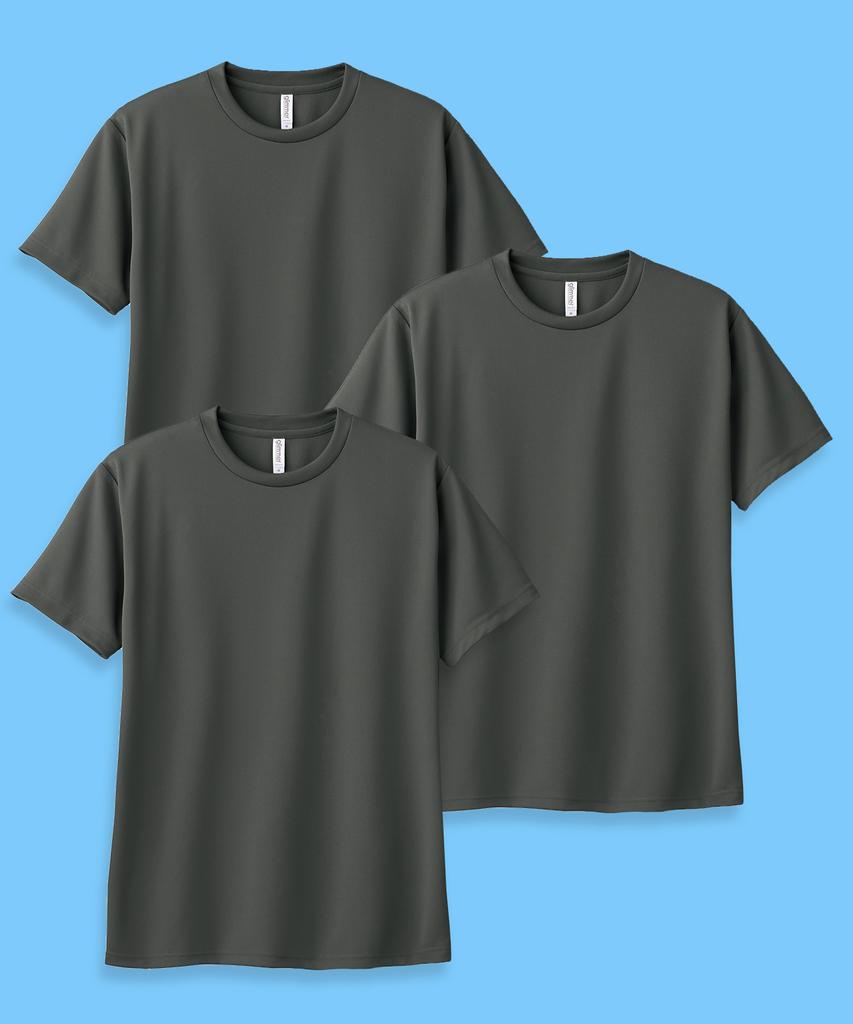 GLIMMER [3Pack] Air Cooling Dry Functional Cool Plain Short Sleeve T-Shirt (Type B)