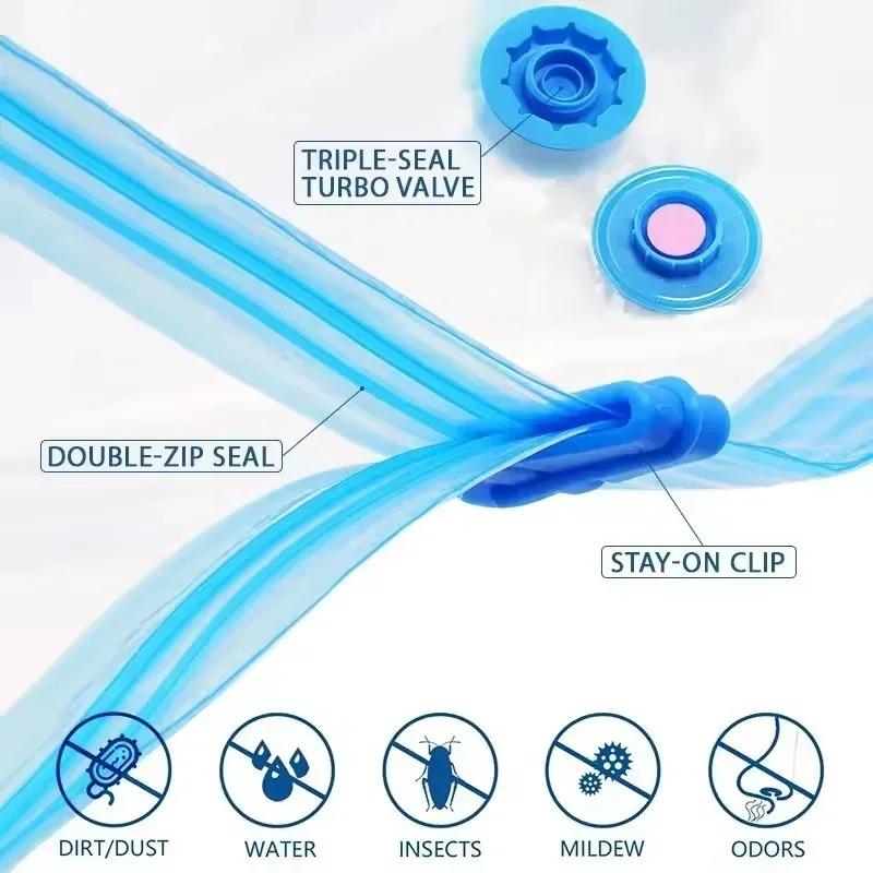Durable Vacuum Storage Bag More Space Save Seal Bags for Clothes Pillows Bedding Wardrobe Folding Travel Compressed Organizer