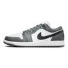 Air Jordan 1 Low Iron Grey Black Men Sneakers White 553558-152