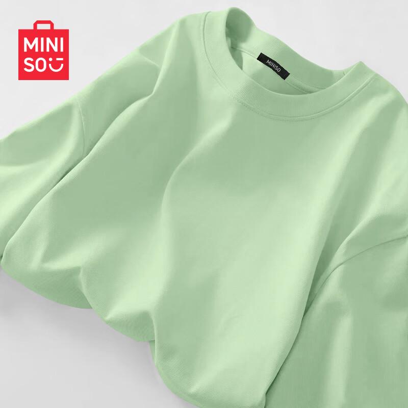 MINISO Women's Long Sleeve Loose Fit Cotton T-Shirt