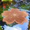 Bird Bath Copper Disk Purification Cleaner with Triple-Point Support All-Season Birdbath Bowl Cleaner Plate for Patio Garden