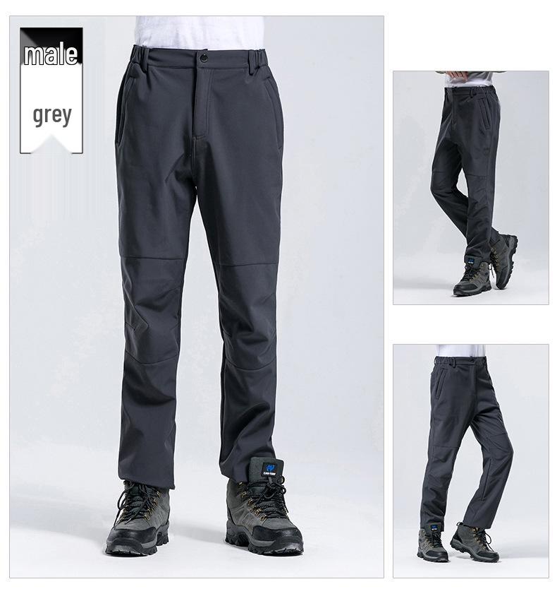 Windproof & Waterproof Outdoor Softshell Pants for Men & Women - Fleece-Lined for Hiking, Skiing & Mountaineering