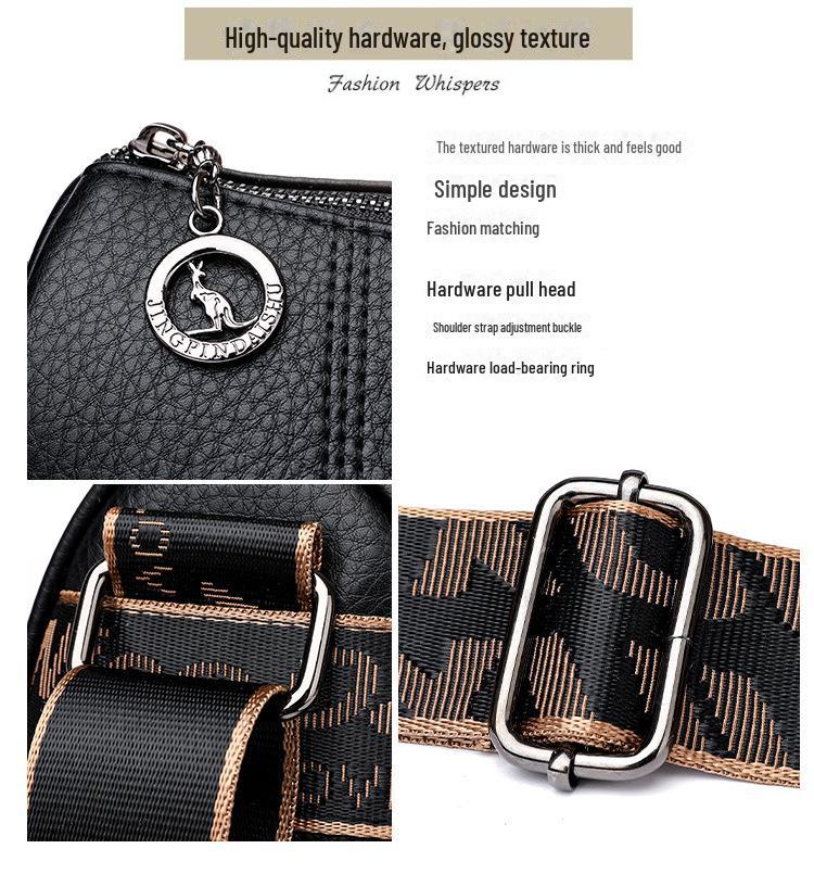 Duża torba Boston Pillow dla kobiet z 2023 r. ze skóry PU i szerokim paskiem na ramię