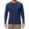 Men's Solid Color Raglan Long Sleeve Sports Top