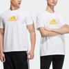 adidas T Shirts Unisex White Crew Neck Moderate Straight Fit GP1860