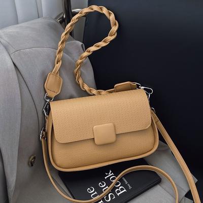 Simple Small Bag Women'S Spring Tide Retro Underarm Small Square Bag Premium Texture Messenger Bag