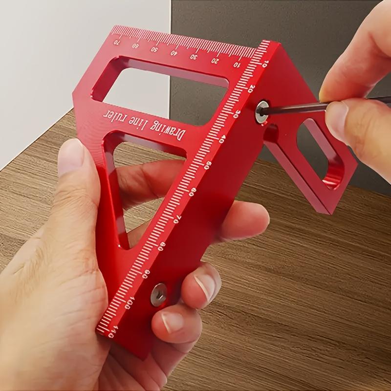 Durable Metal T-Square with 45° and 90° Angles - Precision Layout Tool for Woodworking, Drafting, and Construction, Woodworking T-Square