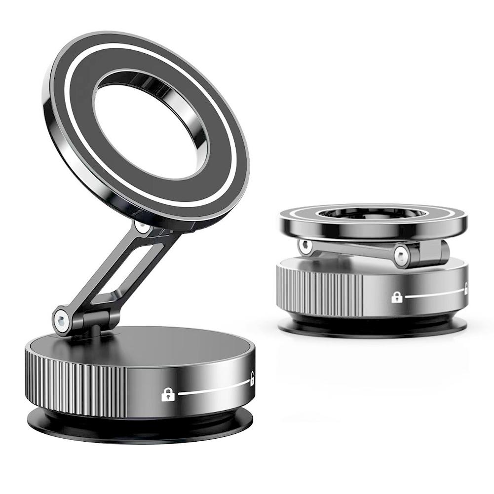 Car Phone Holder Strong Magnetic Car Phone Mount 360° Foldable Vacuum Magnetic Phone Holder For GPS All Smartphones For Car Desk
