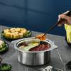 Whirlwind cooker One person one pots small hotpot Clear Soup Double Flavor Pot Single person hot pot with lid Induction cooking