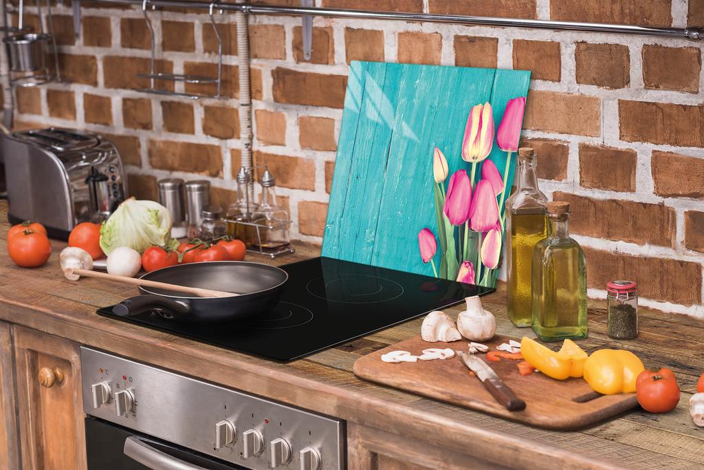 SZKLANA DESKA DO KROJENIA 52x40 TULIPANY