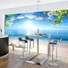 Blue Beach 3d Photo Wallpaper Nature Landscape Large Mural Restaurant Living Room Wall Mural Home Decor