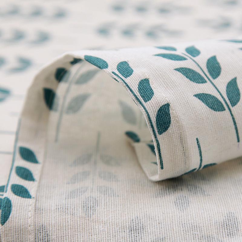 Simple Small Green Leaf Pattern Cotton Linen Tablecloth Christmas European Style Cover Washable Table Cloth For Tea Table