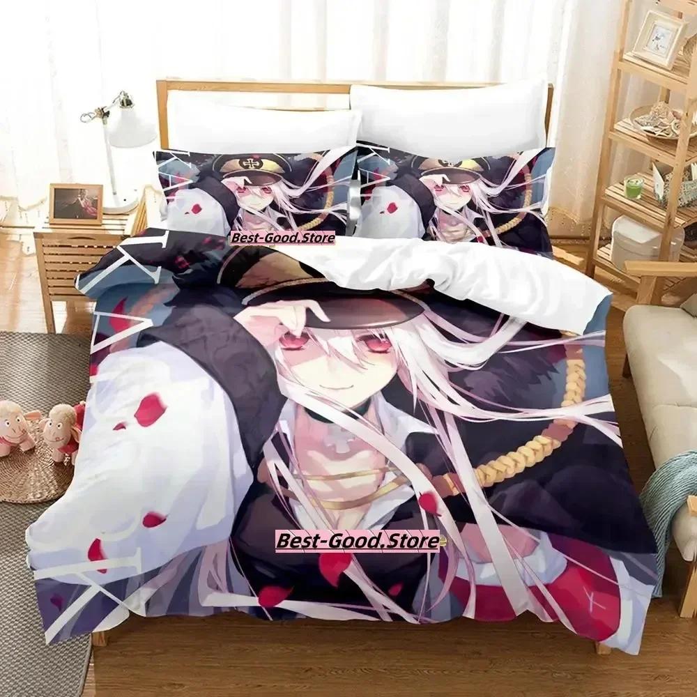 Spel Girls Frontline Anime Kawaii Tryckt Sängset Påslakan Örngott Sängkläder Sänglinne Lakan Täcke Drottning King Size