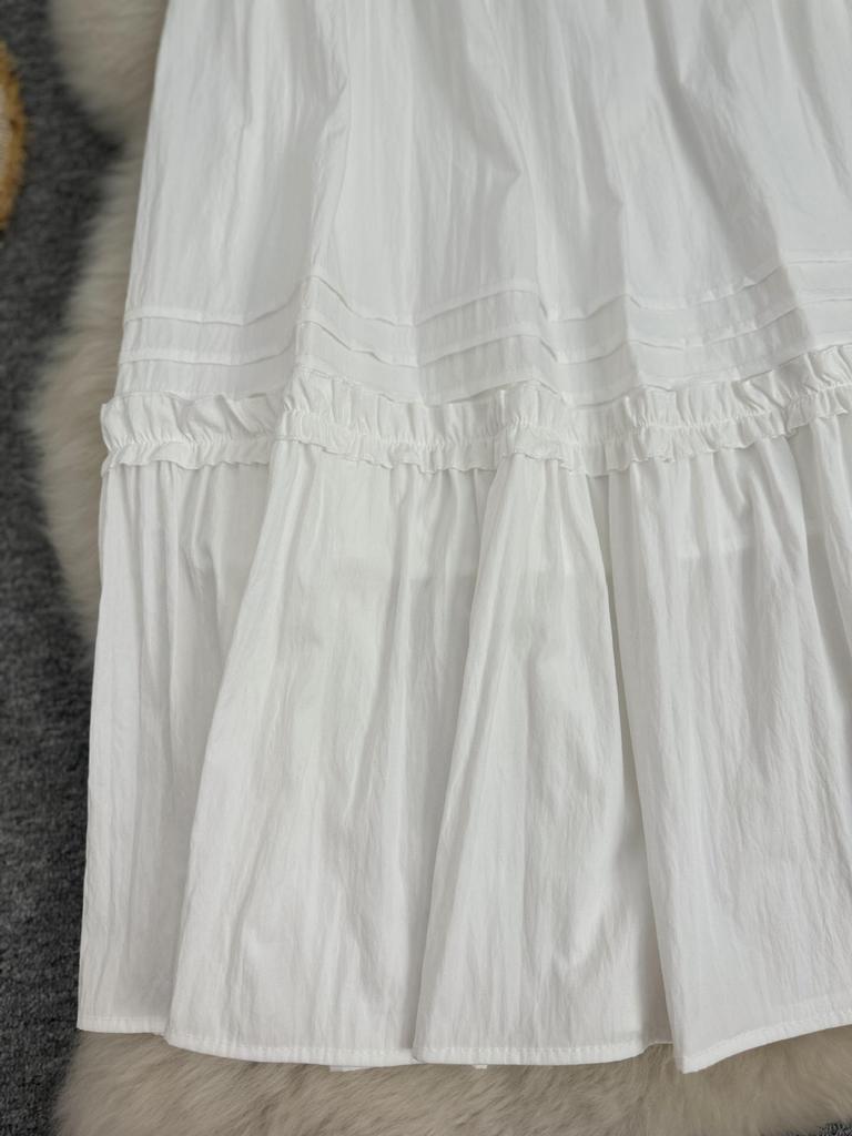 Japanese-Korean Patchwork Lace Midi Skirt - A-line, High-End, Versatile for Commute