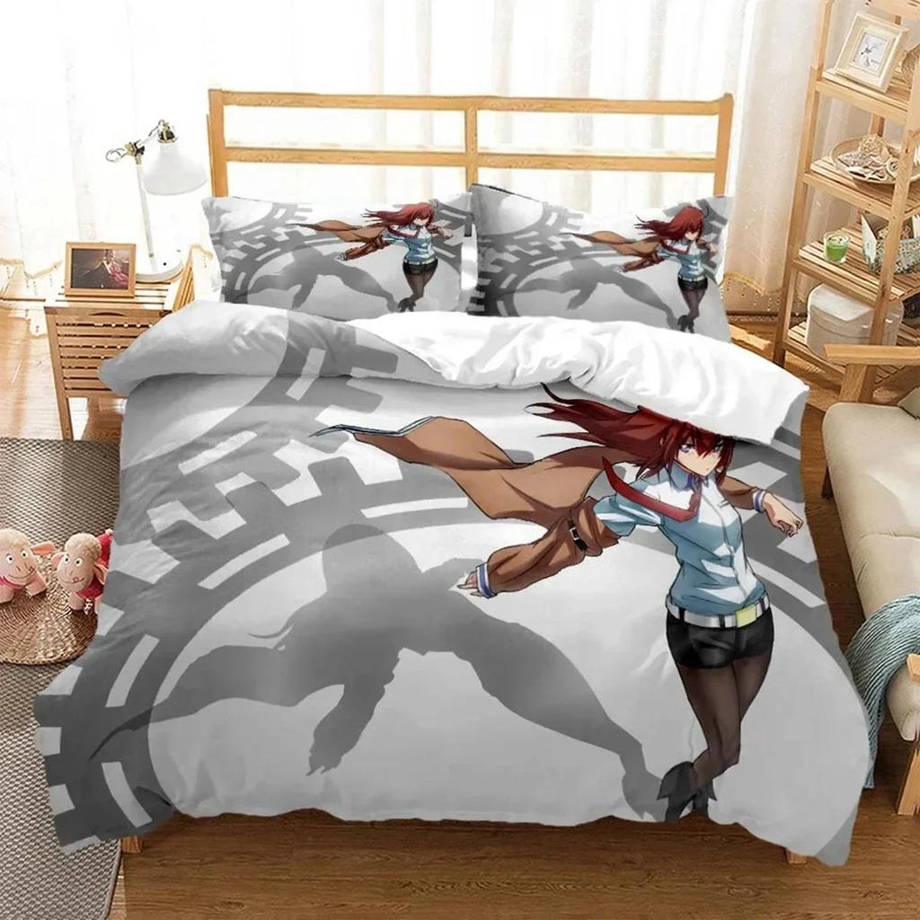 3D Print Anime Steins Gate Kurisu Makise Bedding Set Bedroom Soft Modern Bedspreads Comefortable Duvet Cover Quilt Pillowcase