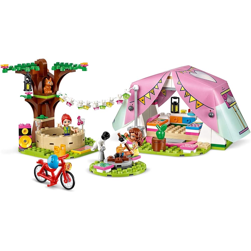 LEGO Friends Camping Adventure Set 41392 with Tent, Campfire, and Minifigures