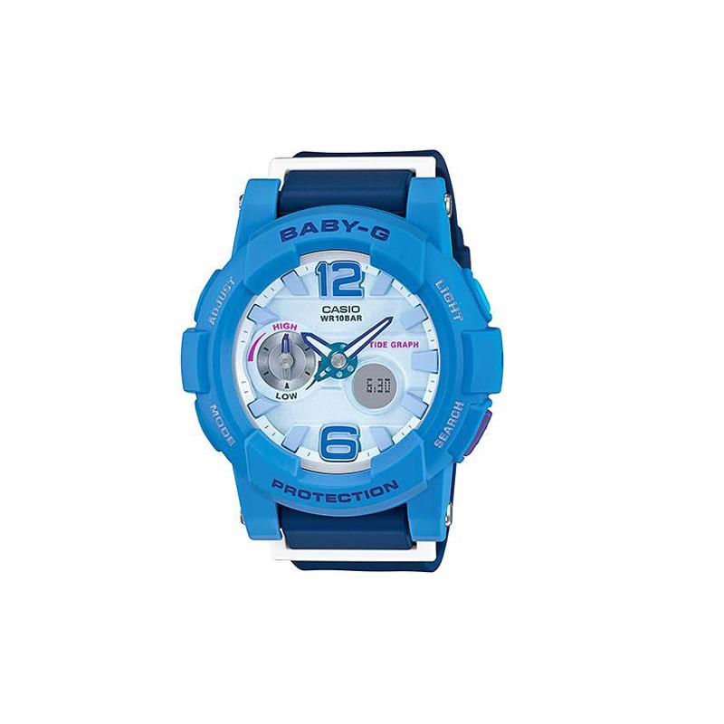 

Casio BABY-G Theme Series Classic Disc Personalized Digital Movement Vibrant Ocean Style Quartz Movement Resin Strap Japanese and Korean BGA-180-2B3 синій