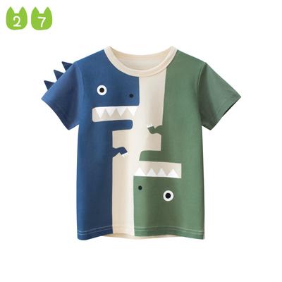 Boys Cartoon T-shirt Baby Summer Short Sleeve High Quality 100% Cotton Top Children