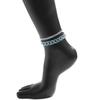 2 stk /sett Cubansk lenke ankelbånd armbånd for kvinner menn hip hop punk blå dryppende olje fotsmykker barfotsandal