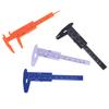1Pc Mini Sliding Vernier Caliper Plastic Measure Ruler Gauge Double Scale 80Mm