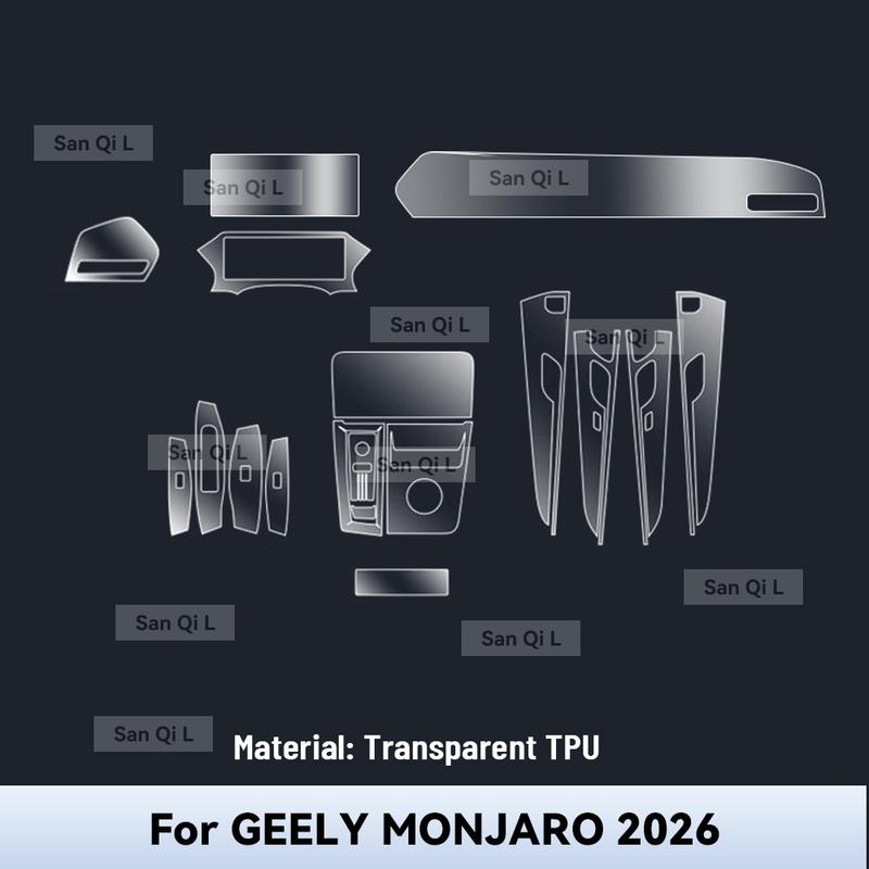 Transparent TPU For GEELY MONJARO 2026 Car Center Console Media Dashboard Navigation Anti-scratch Protector Interior Film