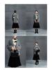 Winter Slimming Velvet Pleated Lace Skirt - Textured Design