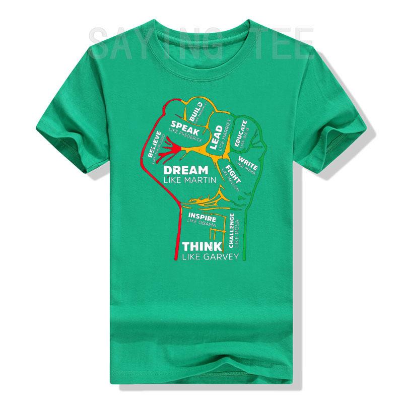 Inspiring Black Leaders Power Fist Hand Black History Month TShirt Cool Present for Women Unisex African Americans Graphic Tee Top