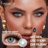 FUNSACHY 1 Pair Colored Contact Lenses for Eyes Blue Lens Gray Green Eye Makeup Natural Lenses Fashion Beauty Cosmetics Pupils