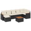 VidaXL Garden Lounge Set with Cushions 8 Pcs, Patio Sofas, Patio Furniture Set, Outdoor Furniture, Black 3258598