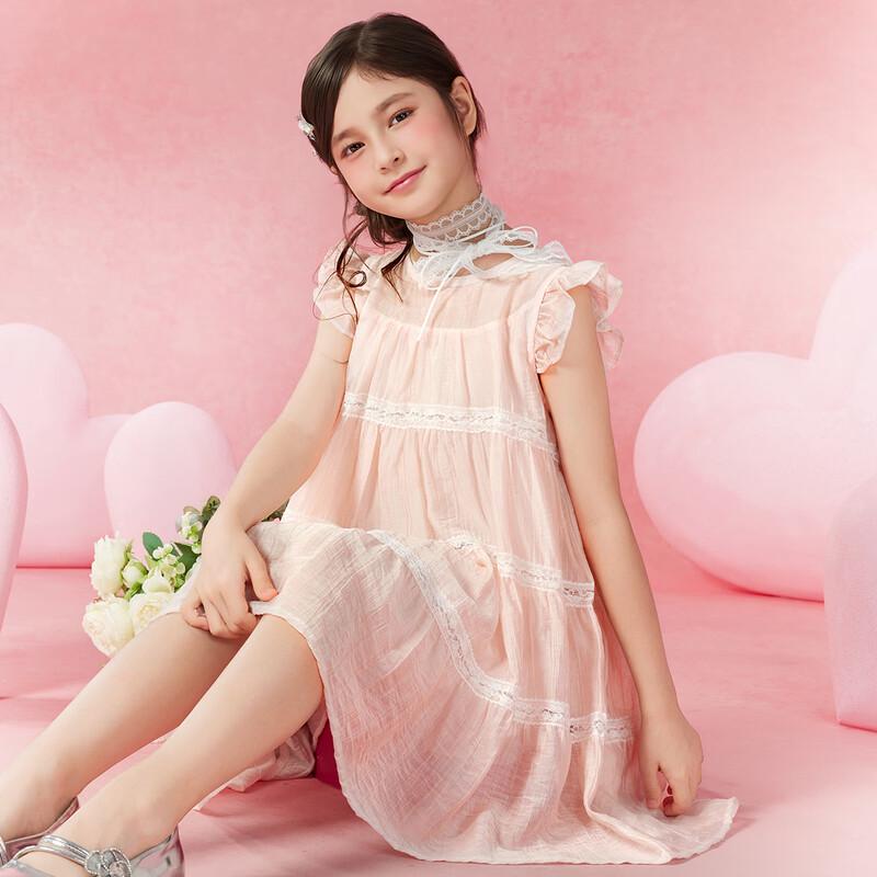 Little Tiger Patti Girls  Summer Tiered Flutter Sleeve Princess Dress 130cm