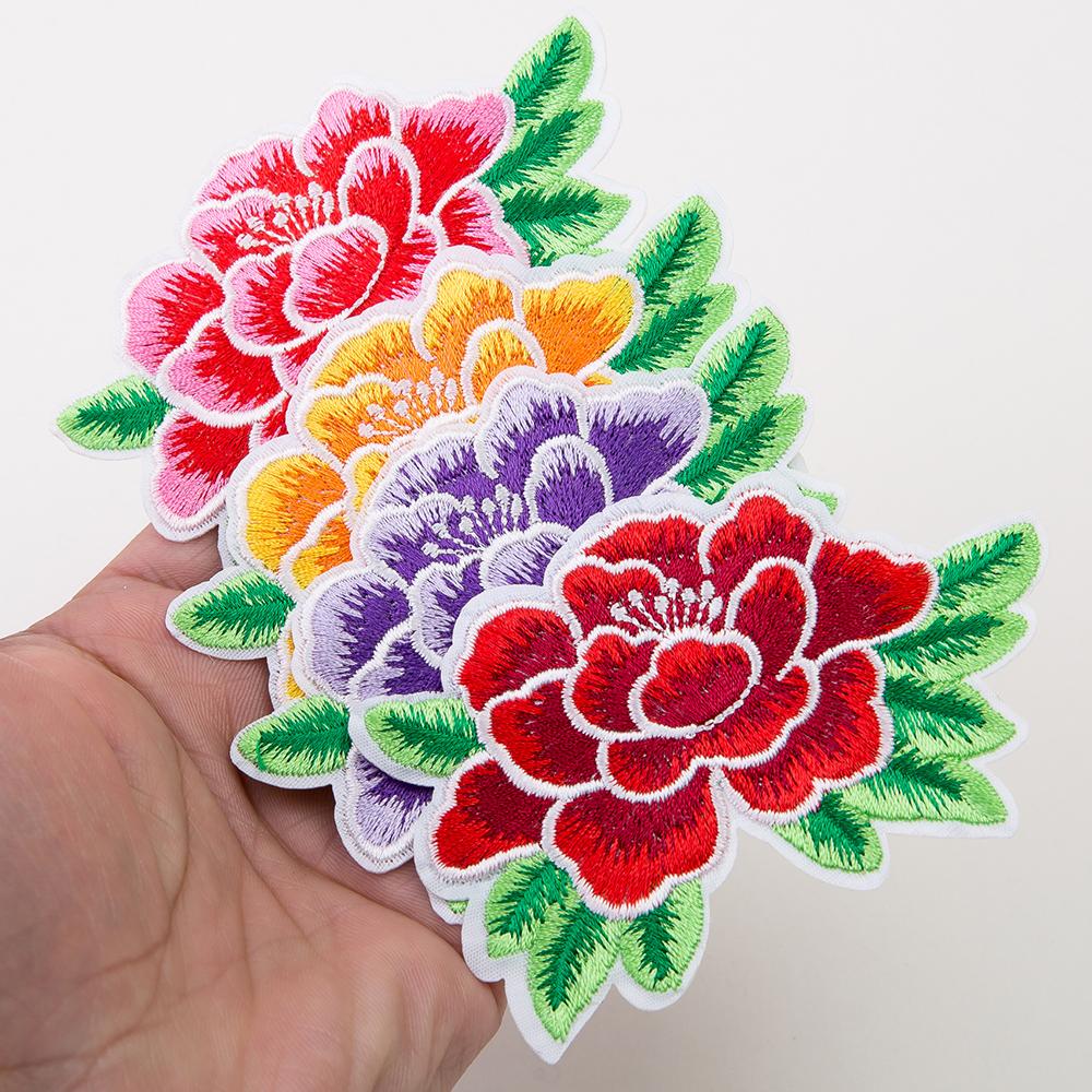 7Pcs Mix Color Exquisite Embroidery Flower Patches Fabric For Clothing Bags Decorations DlY Applique Repair6.5*9.5CM