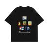 T-shirt da donna estiva semplice e lussuosa stampata per l'uso quotidiano, casual e alla moda, a maniche corte per l'esterno