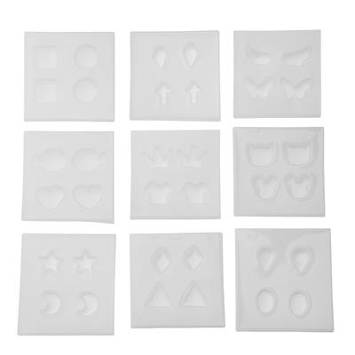 9 Types Women Silicone Mold For Making Earrings Mould Set DIY Handmade Tool Kit Decorations