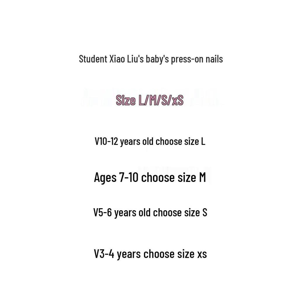 Handmade Cute Cartoon Short Round Wearable Kids' Nail Art Stickers - Removable S128