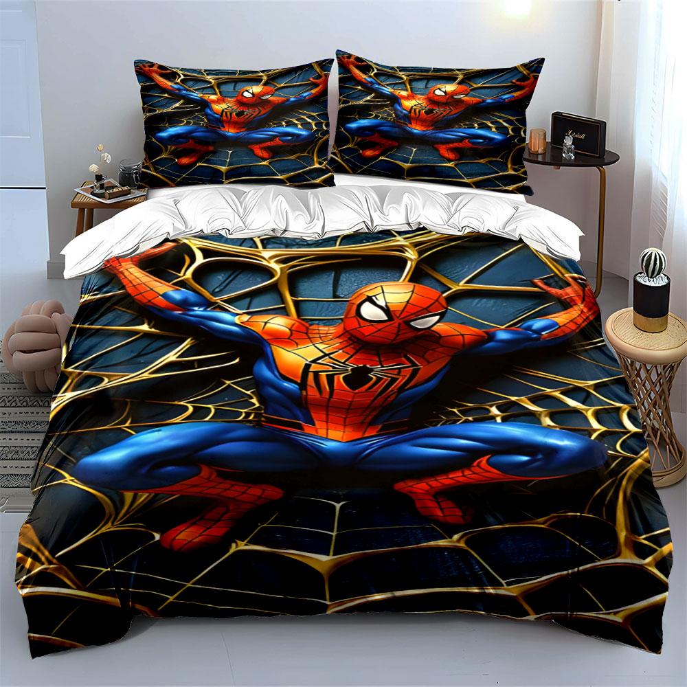Spider-Man with Web Design. Bedding Sets Duvet Cover Sets Duvet Covers Pillowcases(1 * Duvet Cover 2 * Pillowcases Without Duvet Insert)