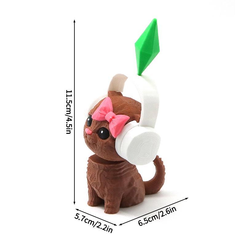 3D Printed Ornament Cartoon Cat Desk Accessories Office Accessories Car Interior Decorations Room Decor