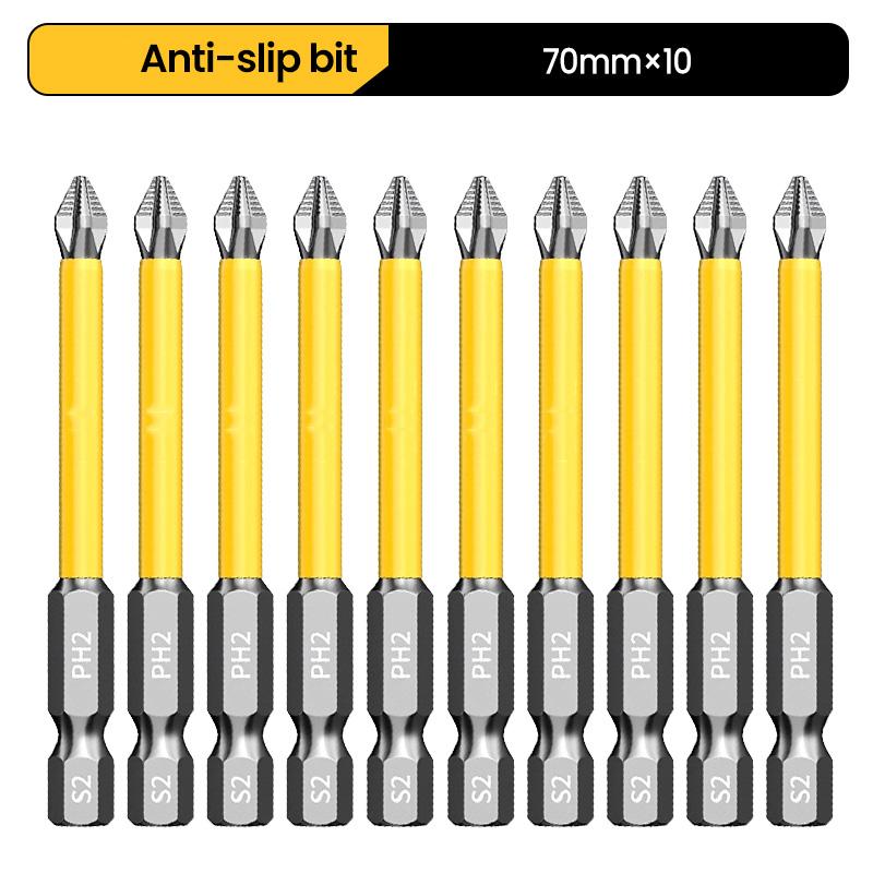 Anti-Slip and Shock-Proof Bits Screwdriver Bits High Hardness Strong Magnetic 25/50/65/70/90/150mm PH2 Screwdriver Set