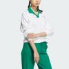Adidas Verbiage Crew Jacket With Polo Collar Women Activewear Tops White JE3617
