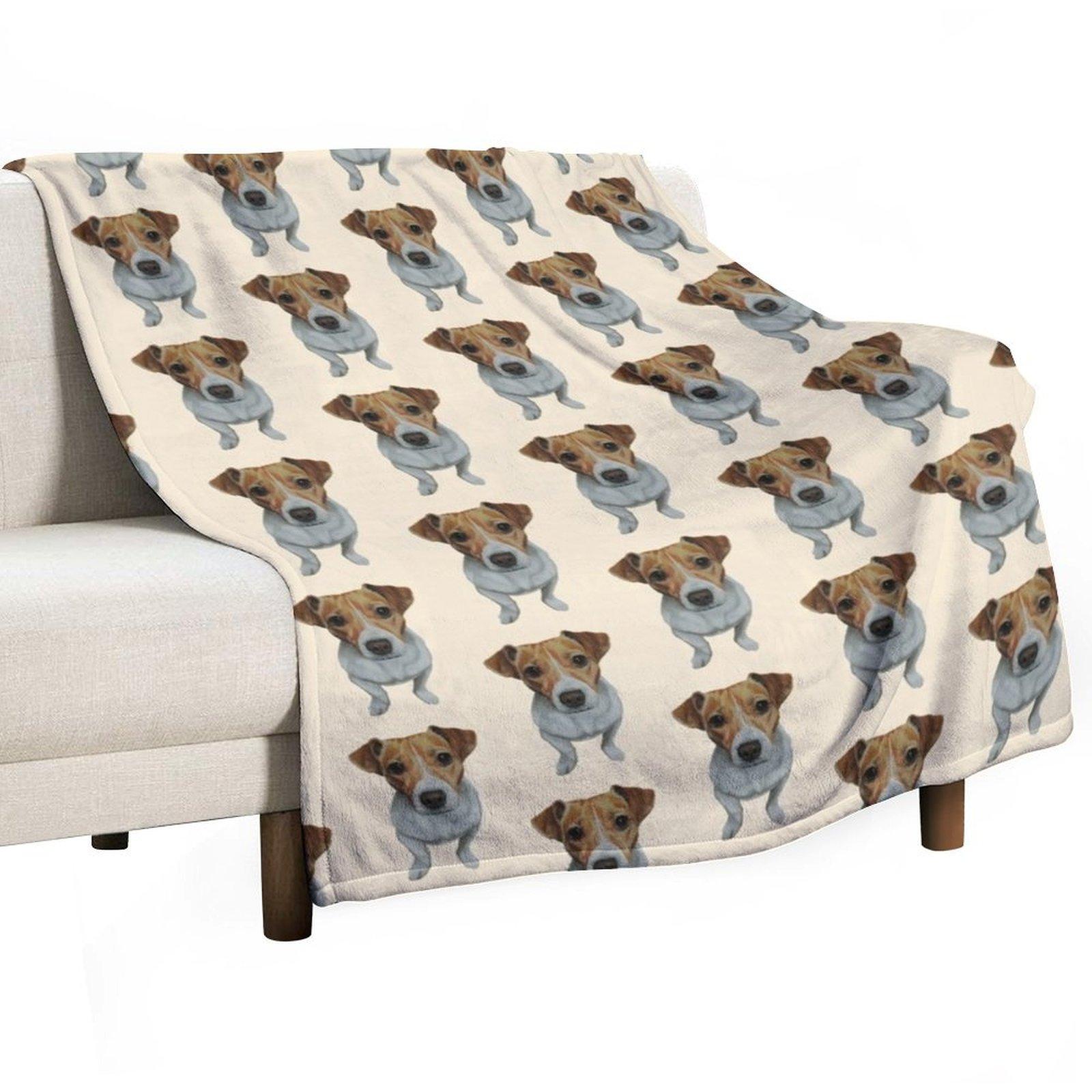 

Sky the Jack Russell Terrier Throw Blanket Multi-Purpose Hairys Bed Fashionable blankets and throws Blankets 30x40in
