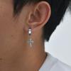 Stylish Cross Dangle Earrings for Men Boys,Stainless Steel Cross Huggies Hoop Earring,Trendy Jewelry Gifts