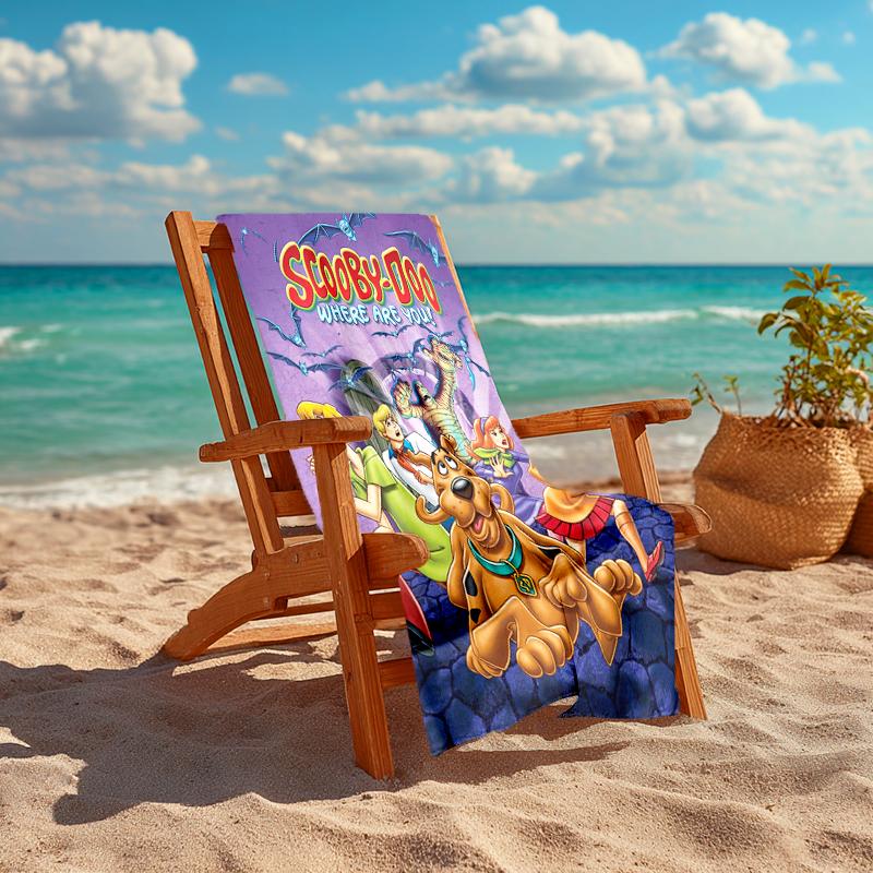 1Pc Scoobydoo Mystery Beach Towel Quick Dry Multiuse For Beach Pool Gym Yoga Home Travel Christmas Halloween Xmas Gift L1456