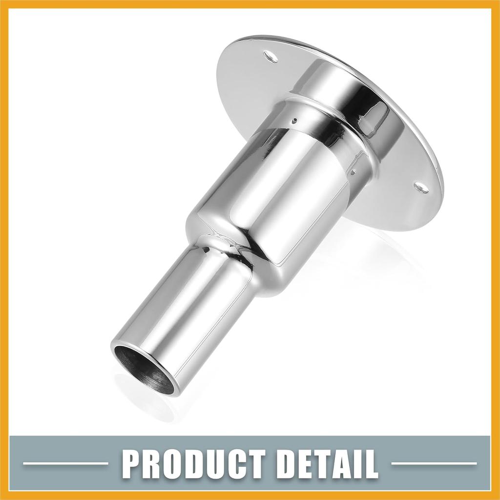 Straight Thru Hull Exhaust Skin Fitting with Screws and Nuts for 24mm 0.94 Inch Tube Pipe Stainless Steel Replacement